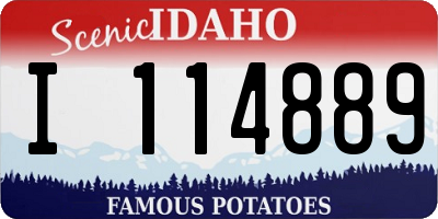 ID license plate I114889