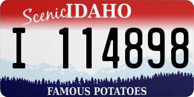ID license plate I114898