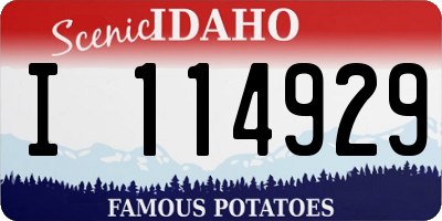 ID license plate I114929