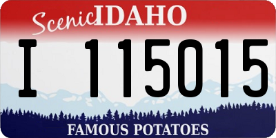 ID license plate I115015