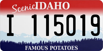ID license plate I115019
