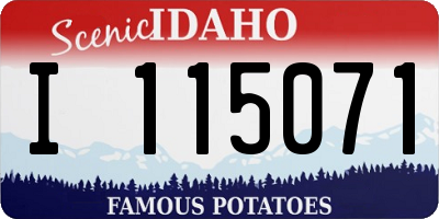 ID license plate I115071