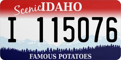 ID license plate I115076