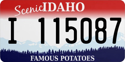 ID license plate I115087