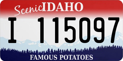 ID license plate I115097