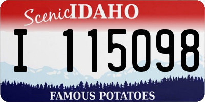 ID license plate I115098