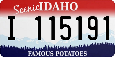 ID license plate I115191
