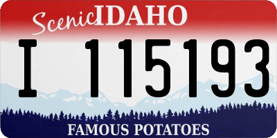ID license plate I115193