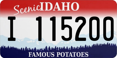 ID license plate I115200