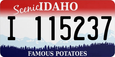 ID license plate I115237