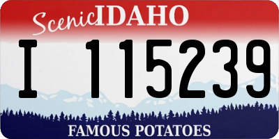 ID license plate I115239