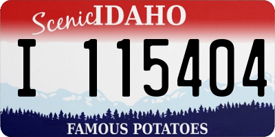 ID license plate I115404