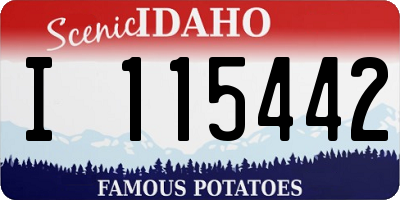 ID license plate I115442