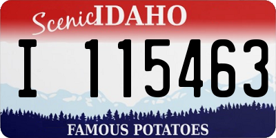 ID license plate I115463
