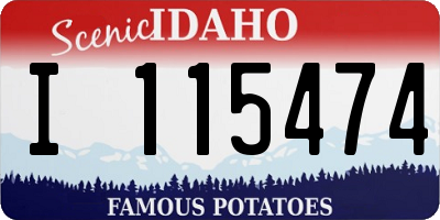 ID license plate I115474