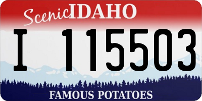 ID license plate I115503