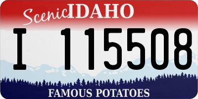 ID license plate I115508