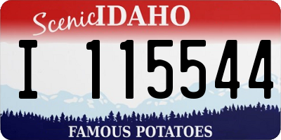 ID license plate I115544