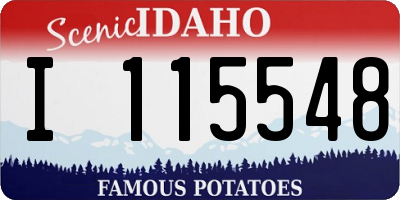 ID license plate I115548