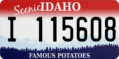 ID license plate I115608