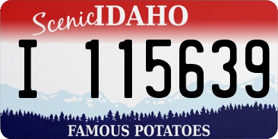 ID license plate I115639