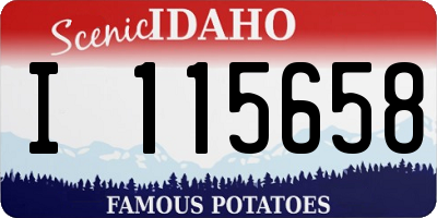 ID license plate I115658