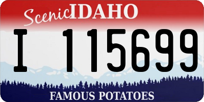 ID license plate I115699