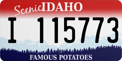ID license plate I115773