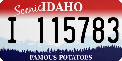 ID license plate I115783