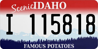 ID license plate I115818