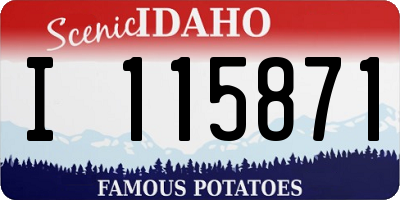 ID license plate I115871