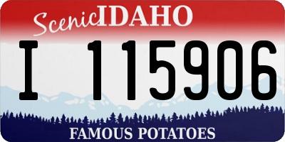 ID license plate I115906