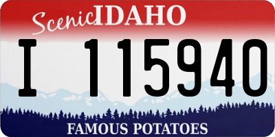 ID license plate I115940