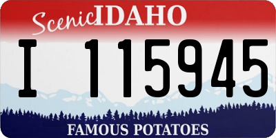 ID license plate I115945