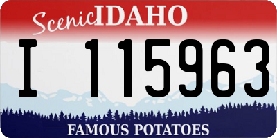 ID license plate I115963