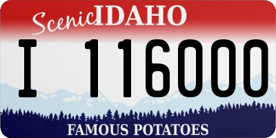 ID license plate I116000