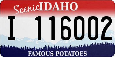 ID license plate I116002