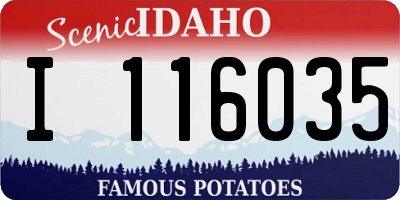 ID license plate I116035
