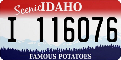 ID license plate I116076