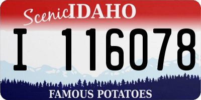 ID license plate I116078