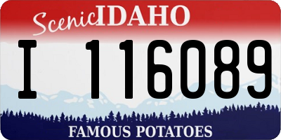 ID license plate I116089