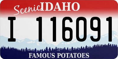 ID license plate I116091