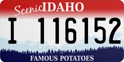 ID license plate I116152