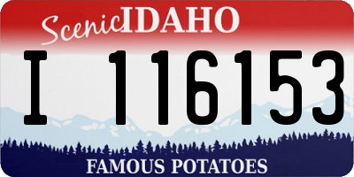 ID license plate I116153