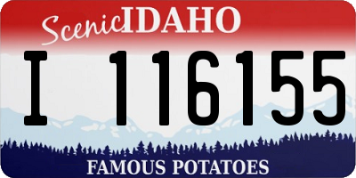 ID license plate I116155