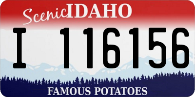 ID license plate I116156