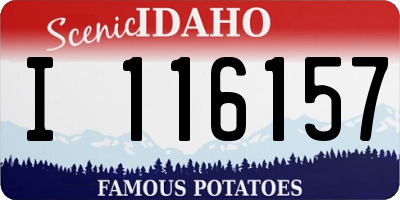 ID license plate I116157