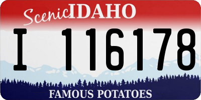 ID license plate I116178