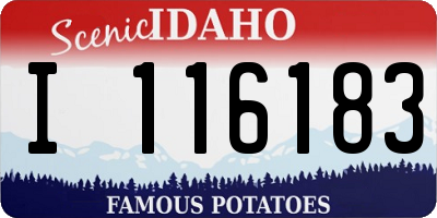 ID license plate I116183