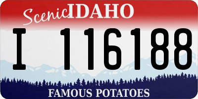 ID license plate I116188